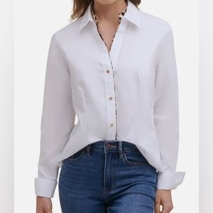 Calvin Klein leopard print button down